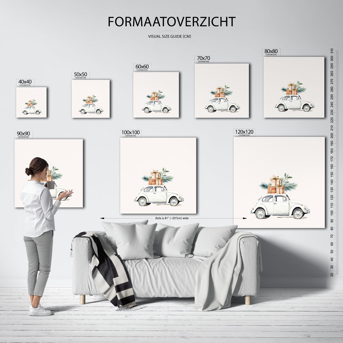 Auto met cadeaus Poster