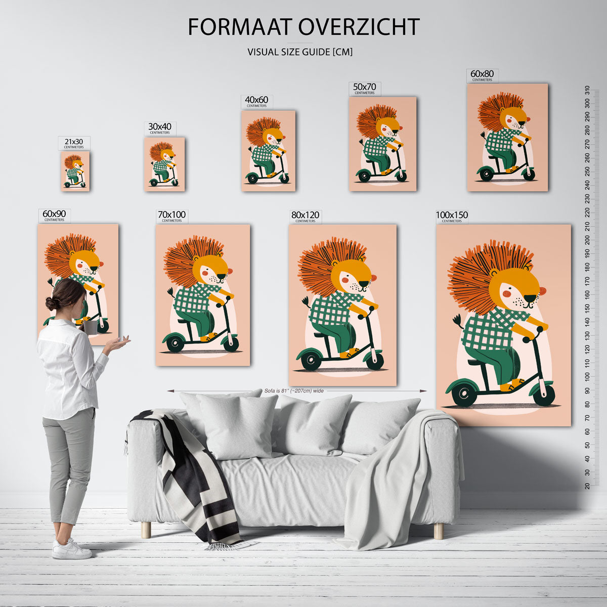 Leeuw op step Poster