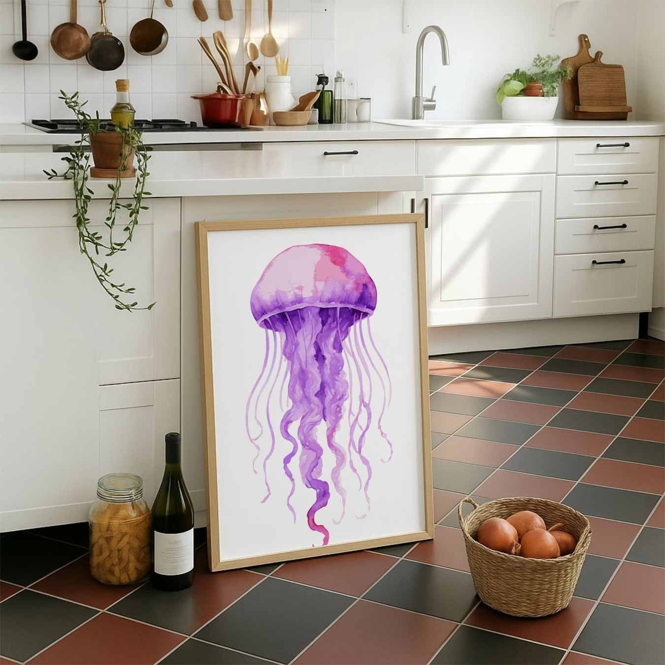 Dromerige Kwal Schilderij Poster-WallArtistic