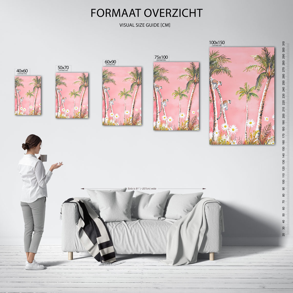 Tropische dieren illustratie Kunstwerk