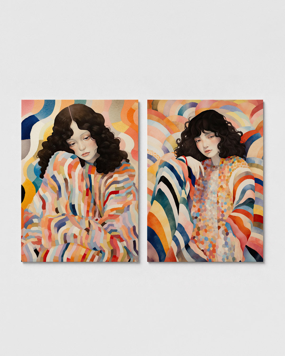 Golvende kleurvlakken Posterset