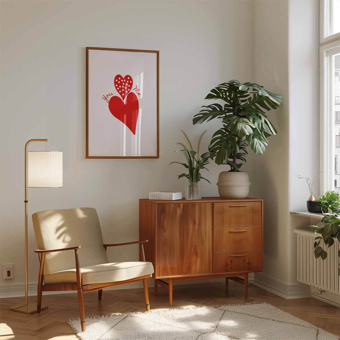 Liefdevolle Hartjes Poster-WallArtistic