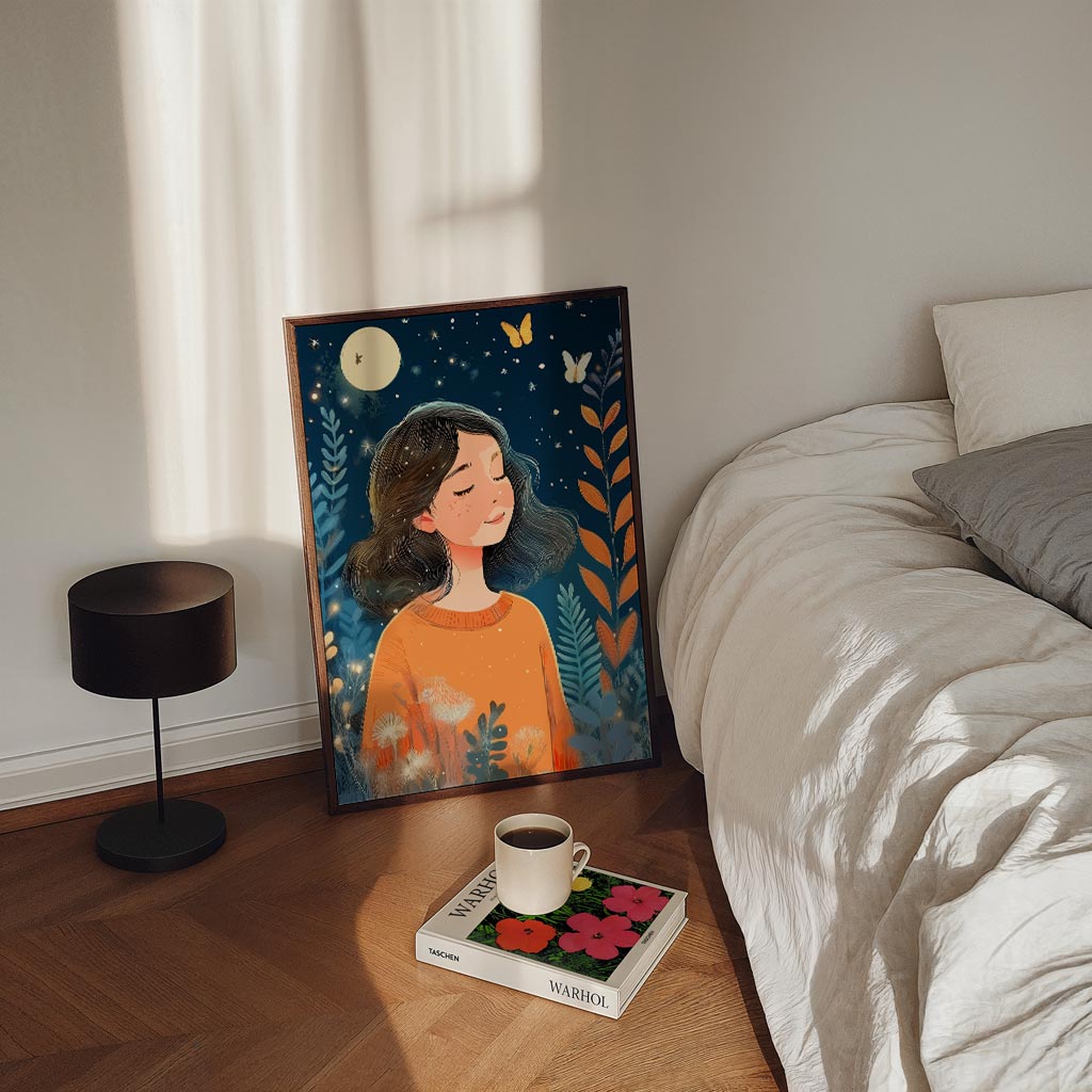 Dromerige Nachttuin Poster-WallArtistic