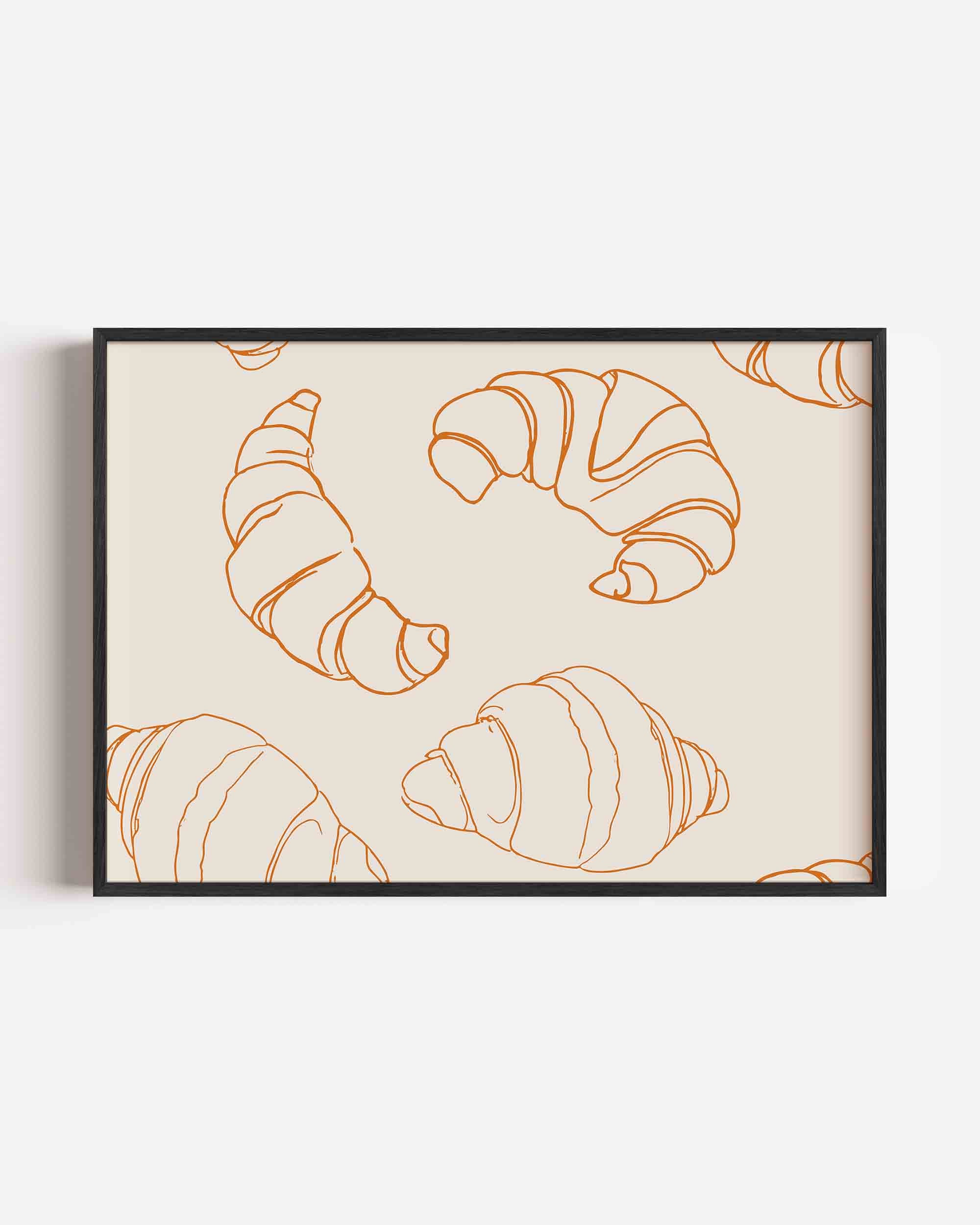 Croissant patroon Poster