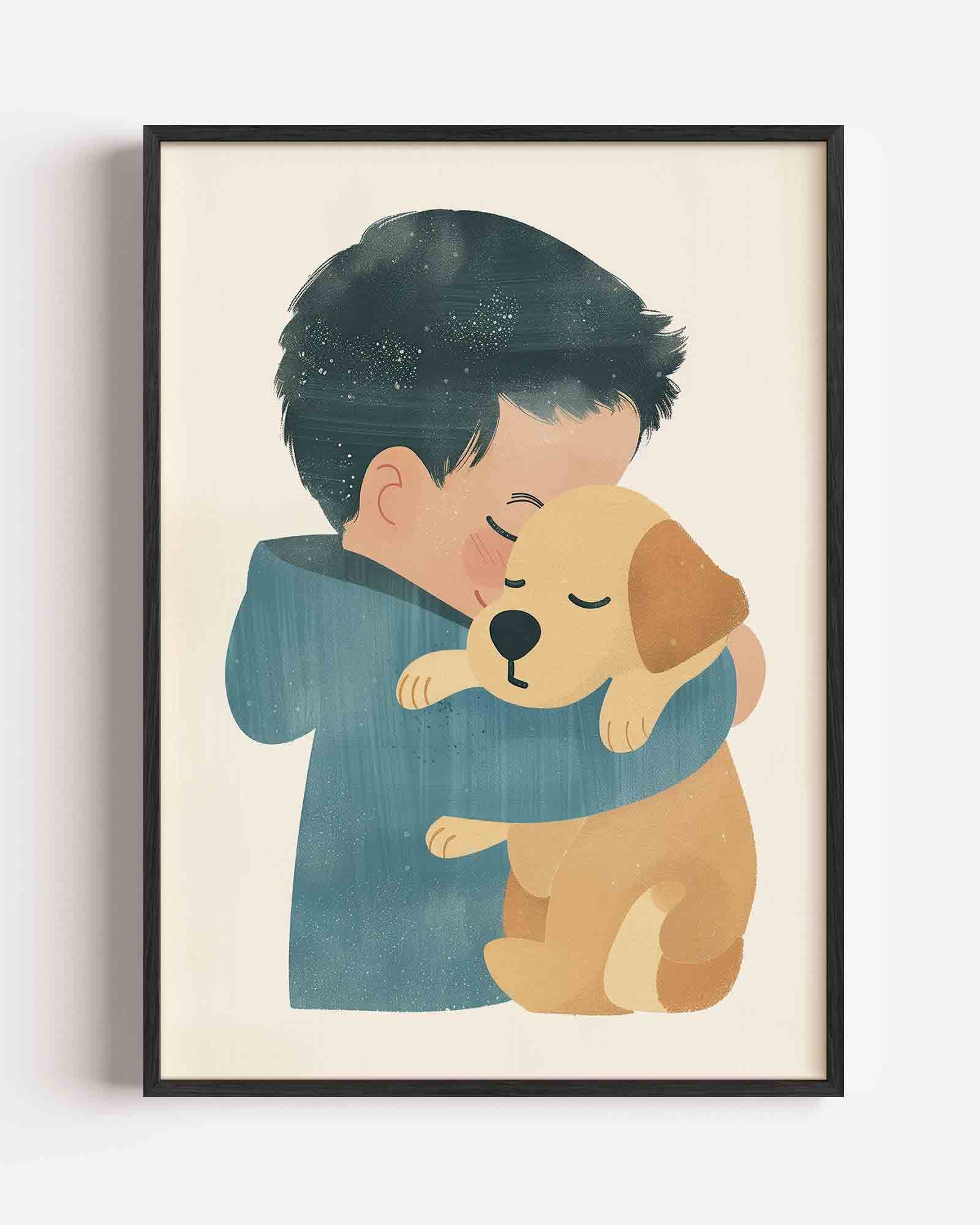 Kind met hond Poster
