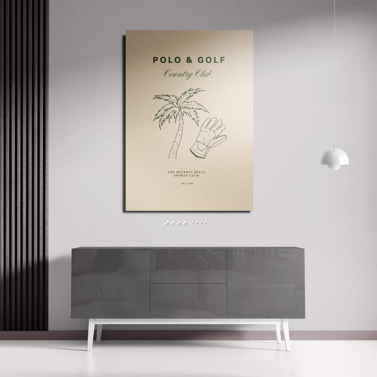 Stijlvolle Palm en Handschoen Poster