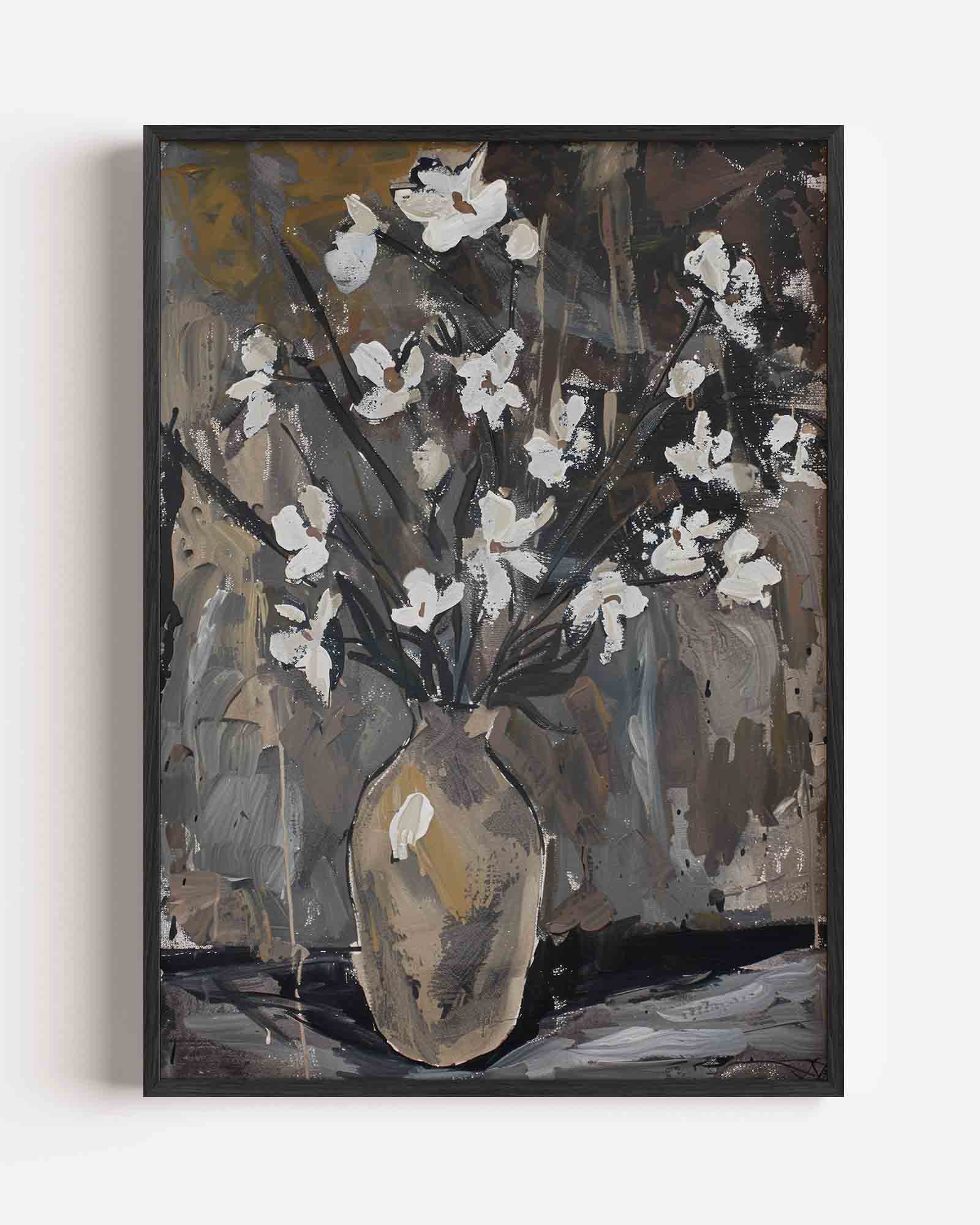Bloemen in vaas Poster