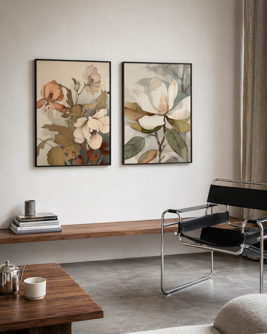Bloemrijke vormen Posterset