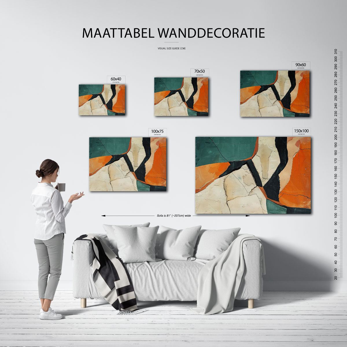 Dynamische vormen Kunstwerk