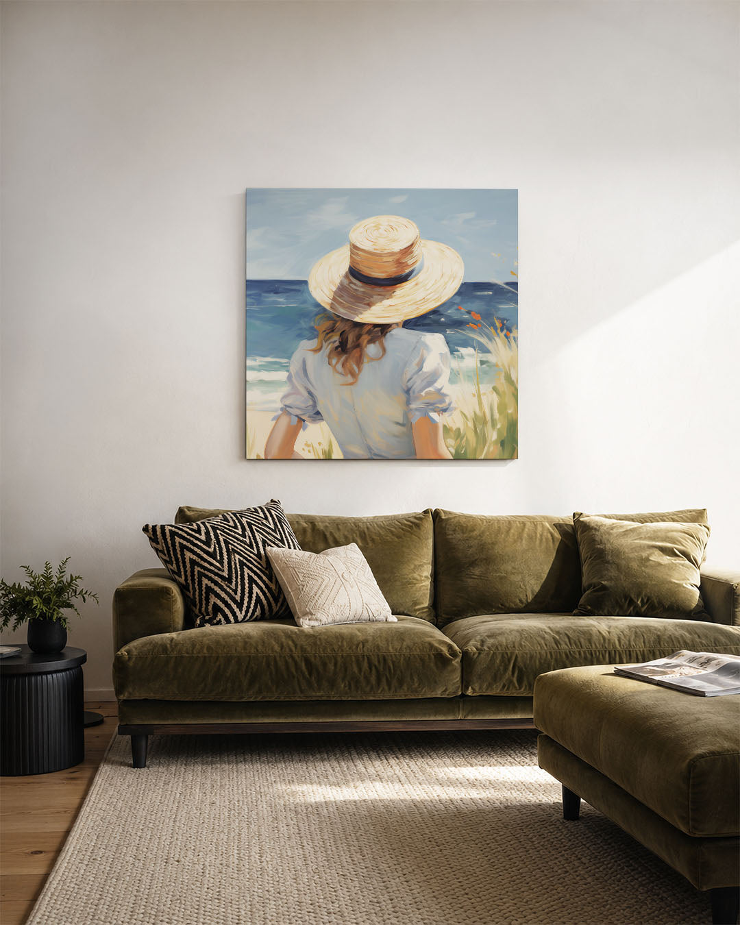 Zomerse stranddag Kunstwerk