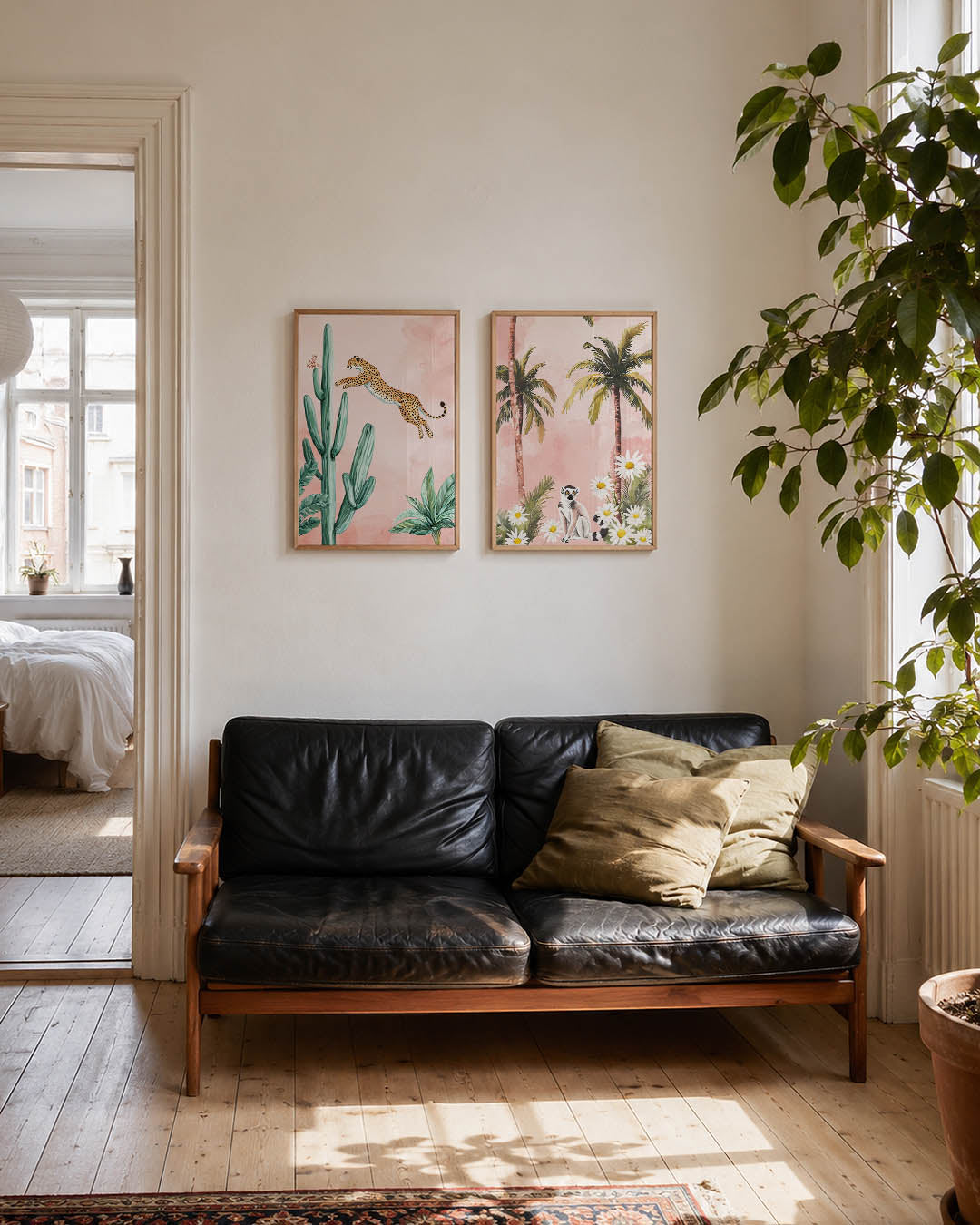 Sprong en cactus Posterset