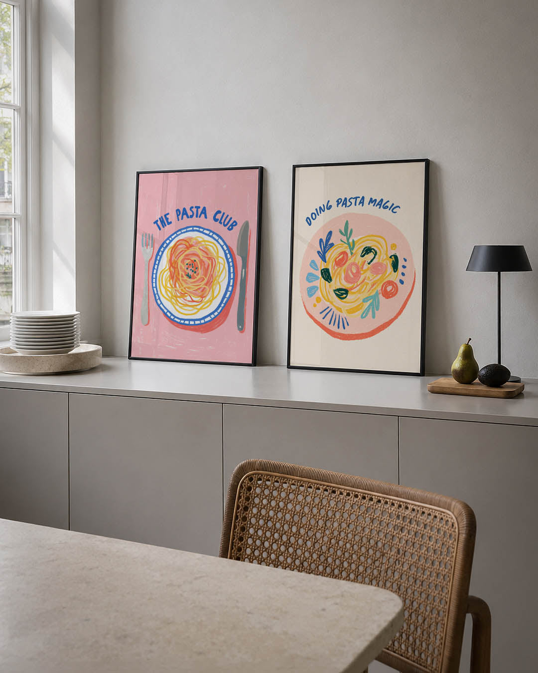 Eetlustige vormen Posterset