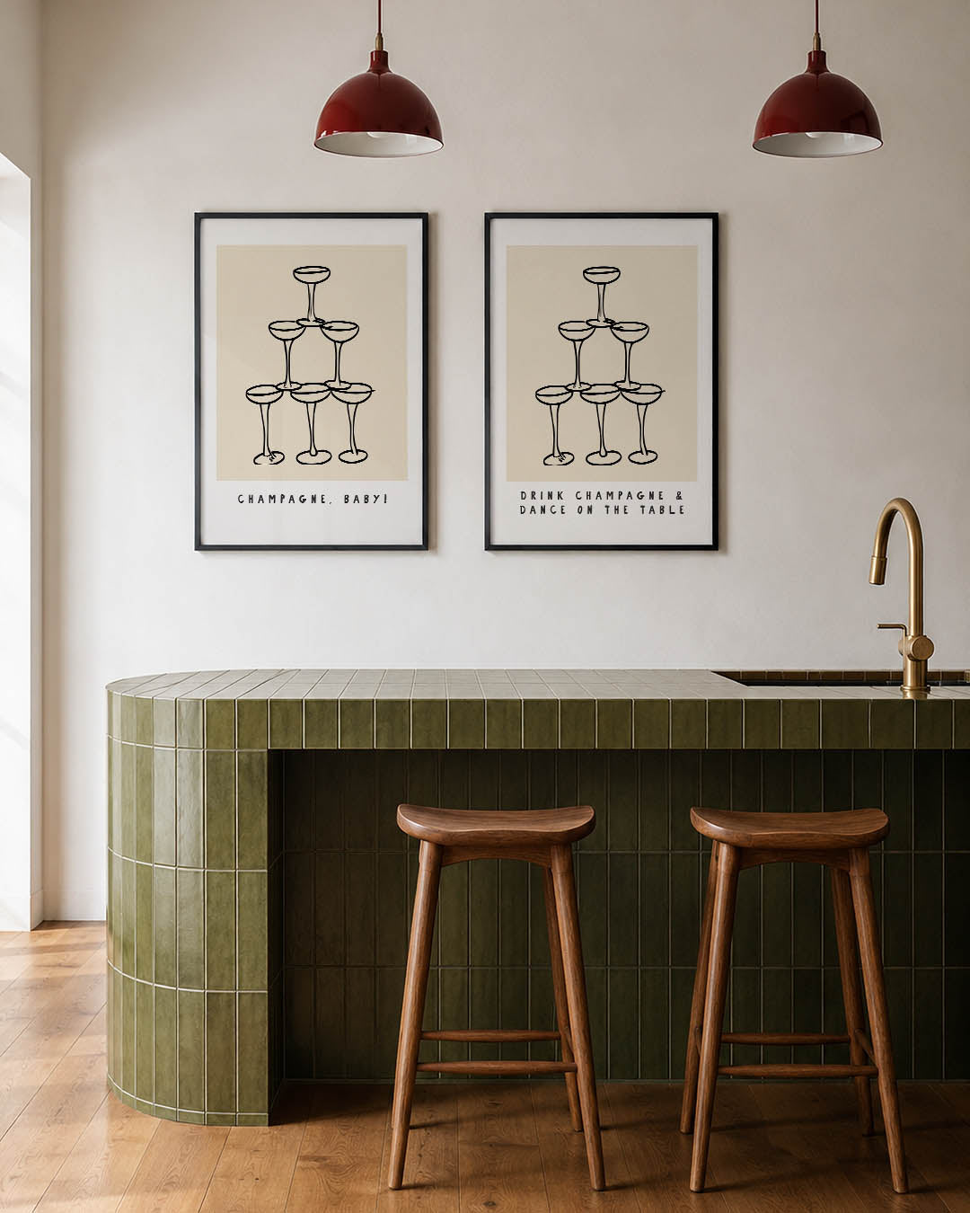 Glazen stapeling Posterset