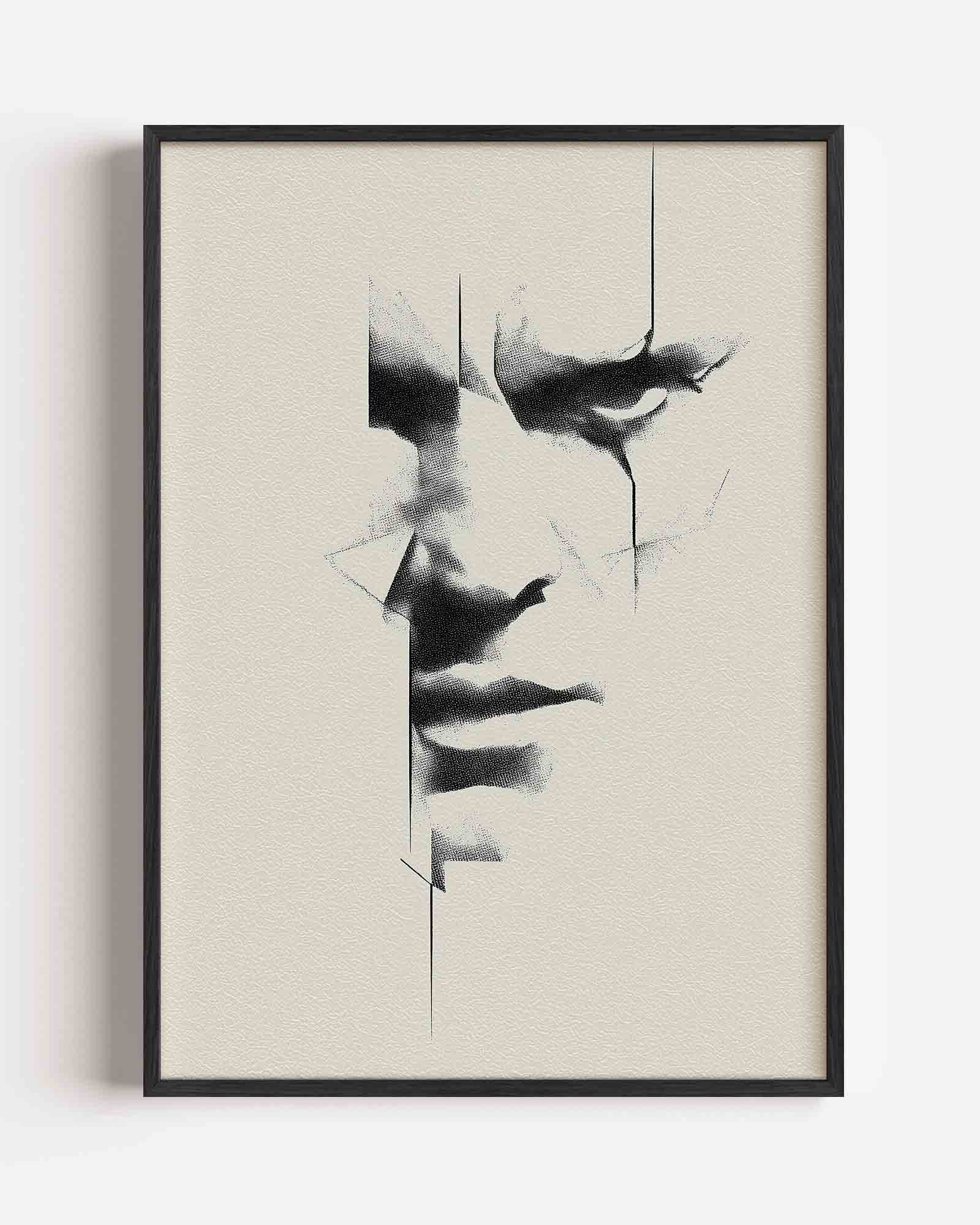 Minimalistisch gezicht Poster