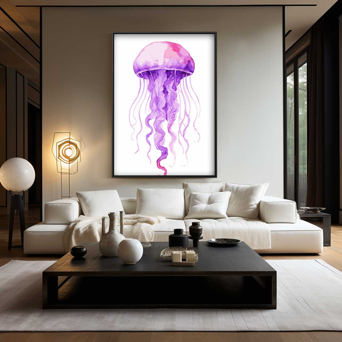 Dromerige Paarse Kwal Kunstwerk-canvas-dibond-plexiglas-wanddecoratie-WallArtistic