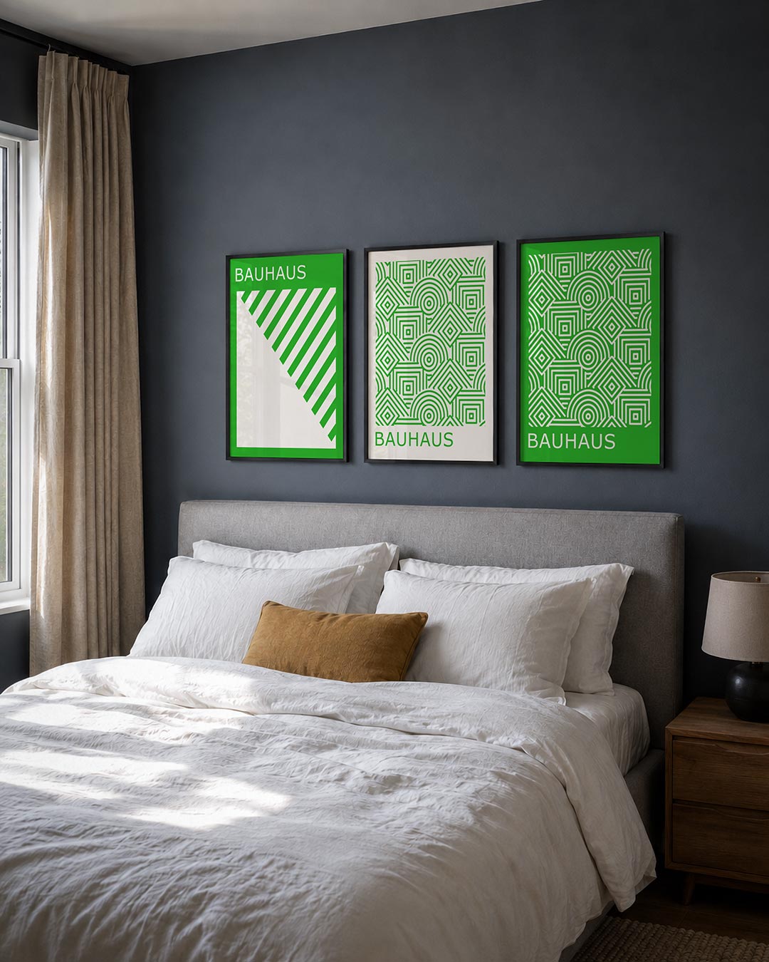 Groene lijnendans Posterset