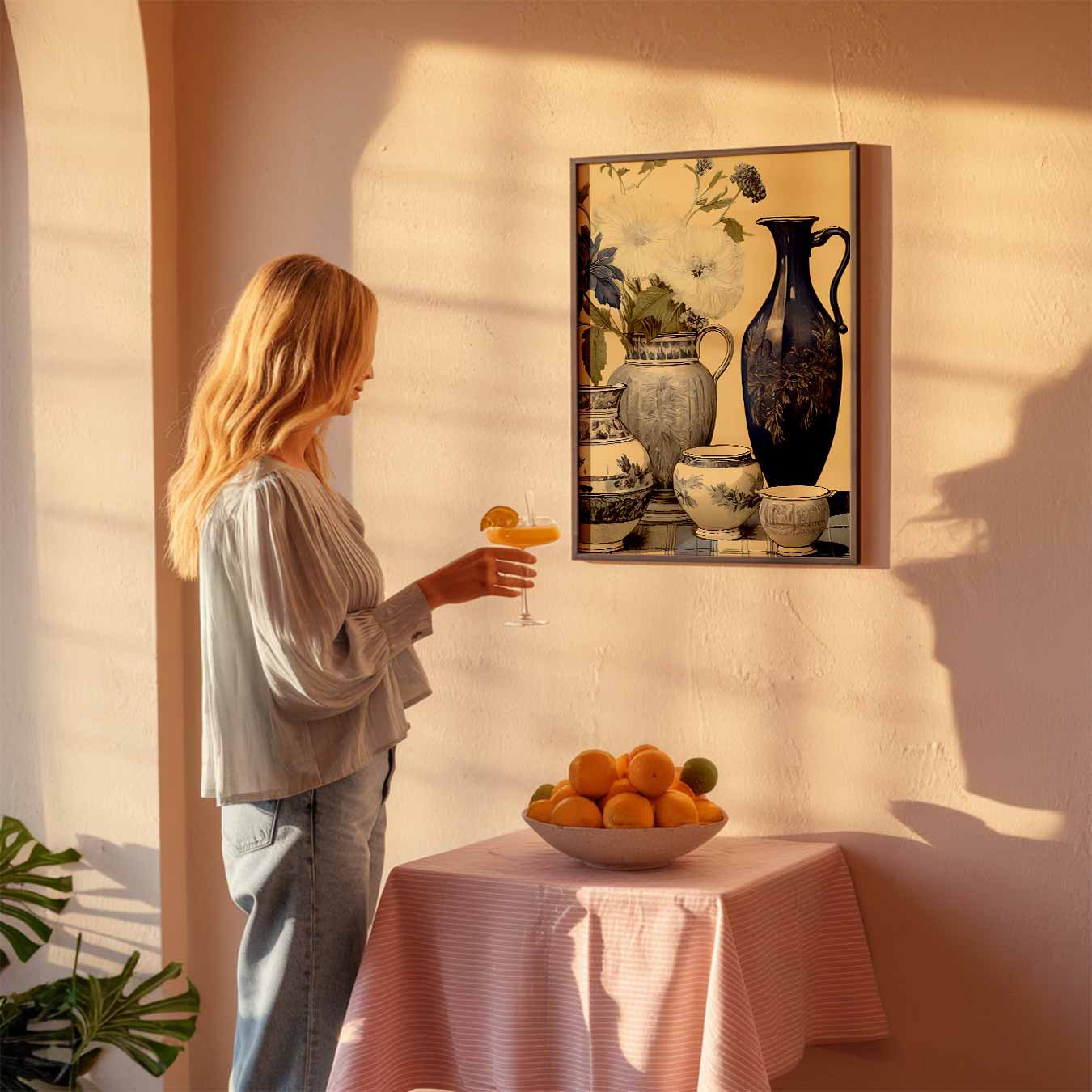 Rustieke Bloemenvazen Poster-WallArtistic