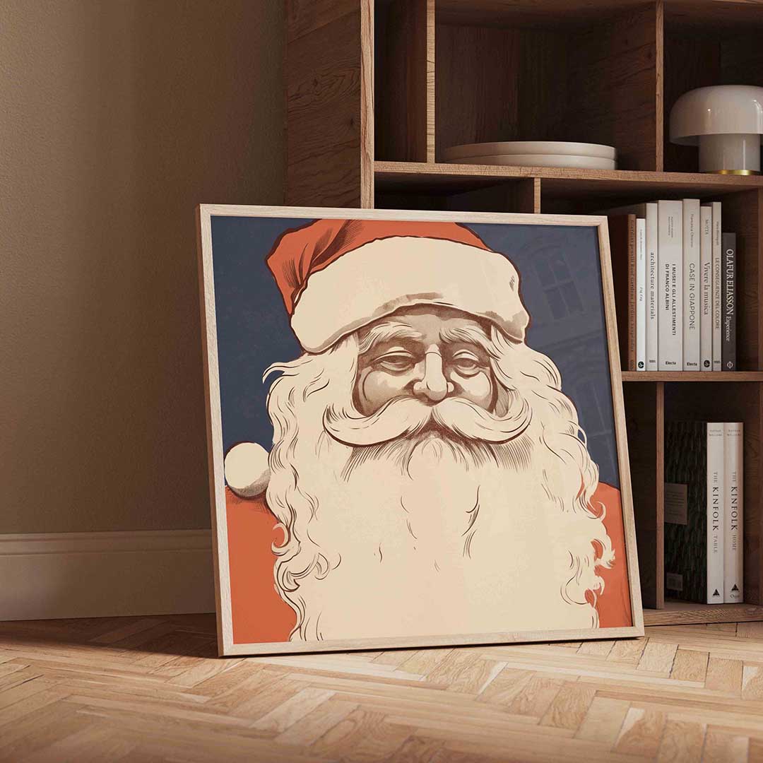 Kerstman portret Poster