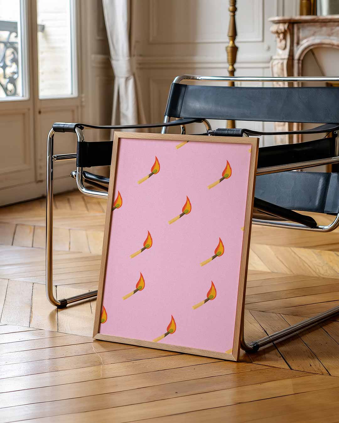 Vurige Stijl Matchstick Poster-WallArtistic