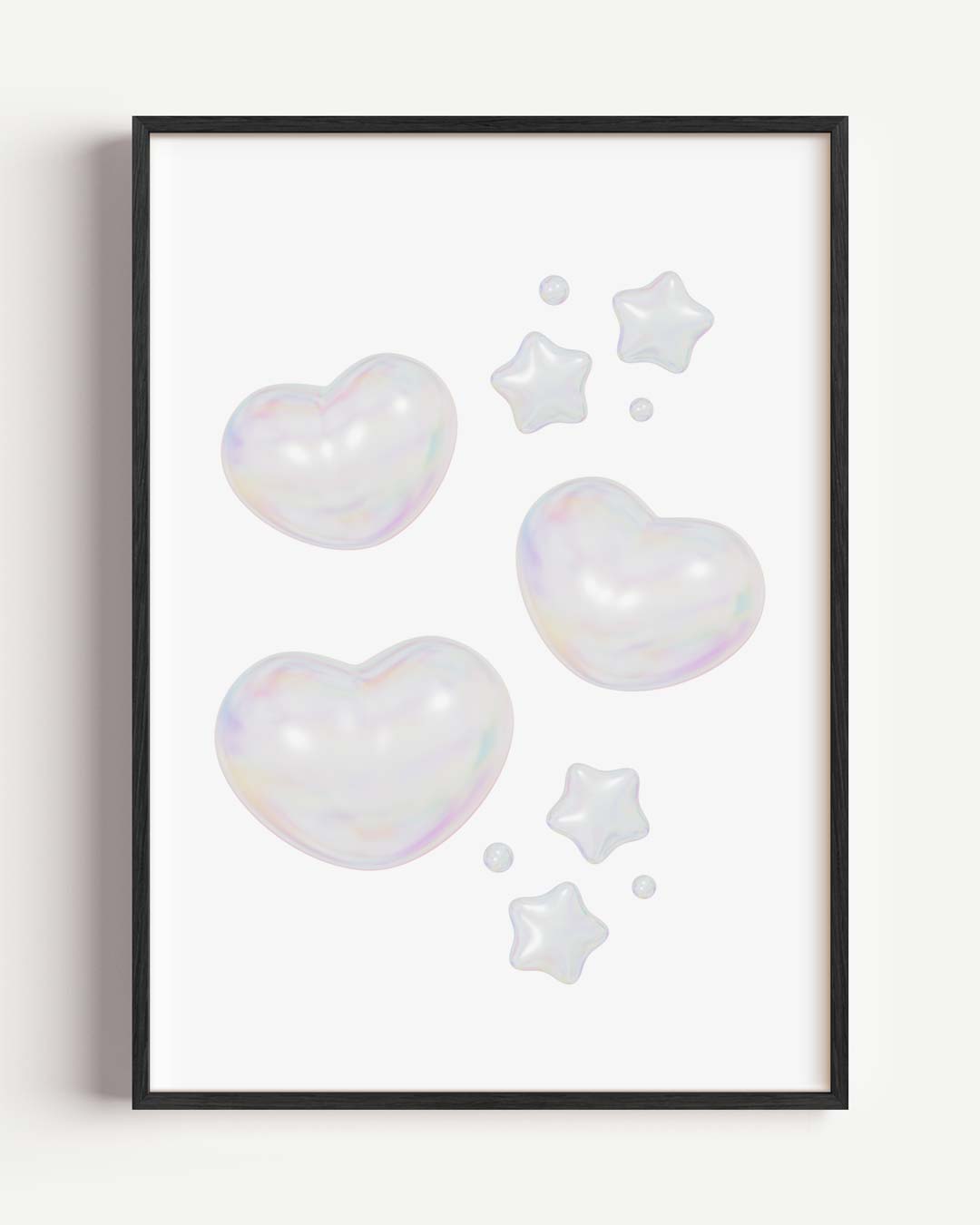 Dromerige Hartjes en Sterren Poster-WallArtistic