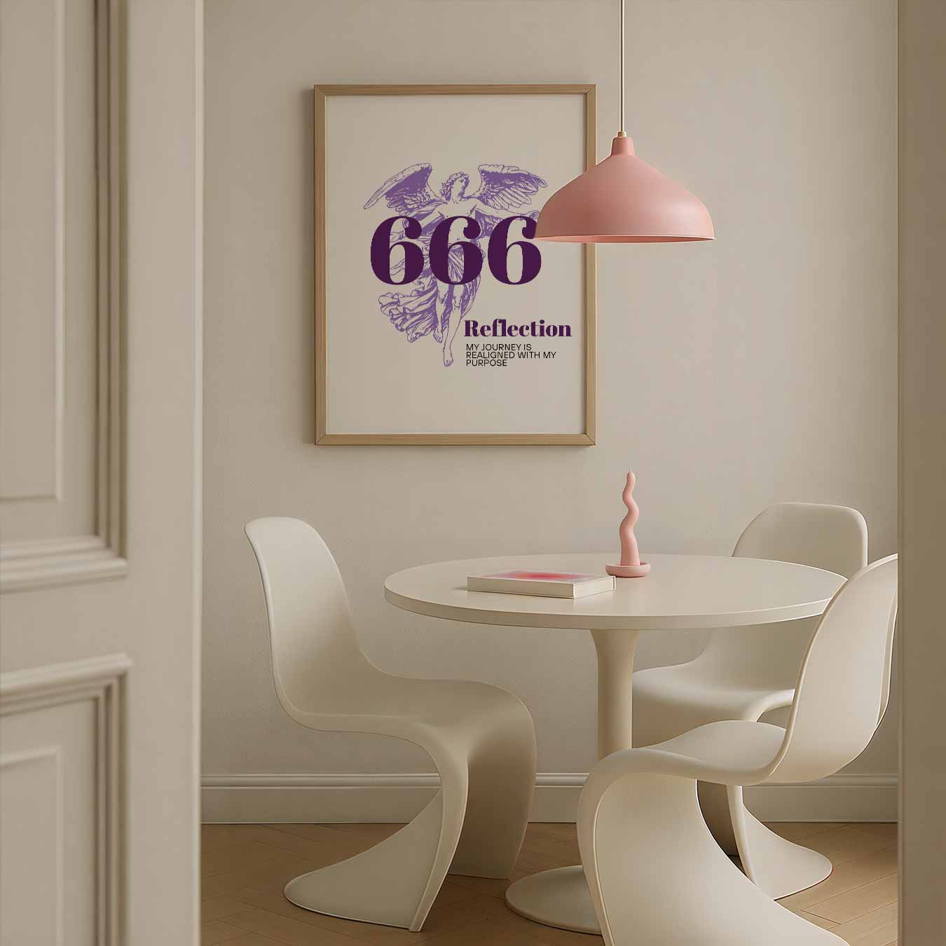 Engel met Inspirerende Boodschap Poster-WallArtistic