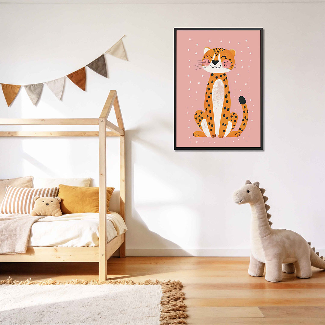 Vrolijke luipaard illustratie Kunstwerk