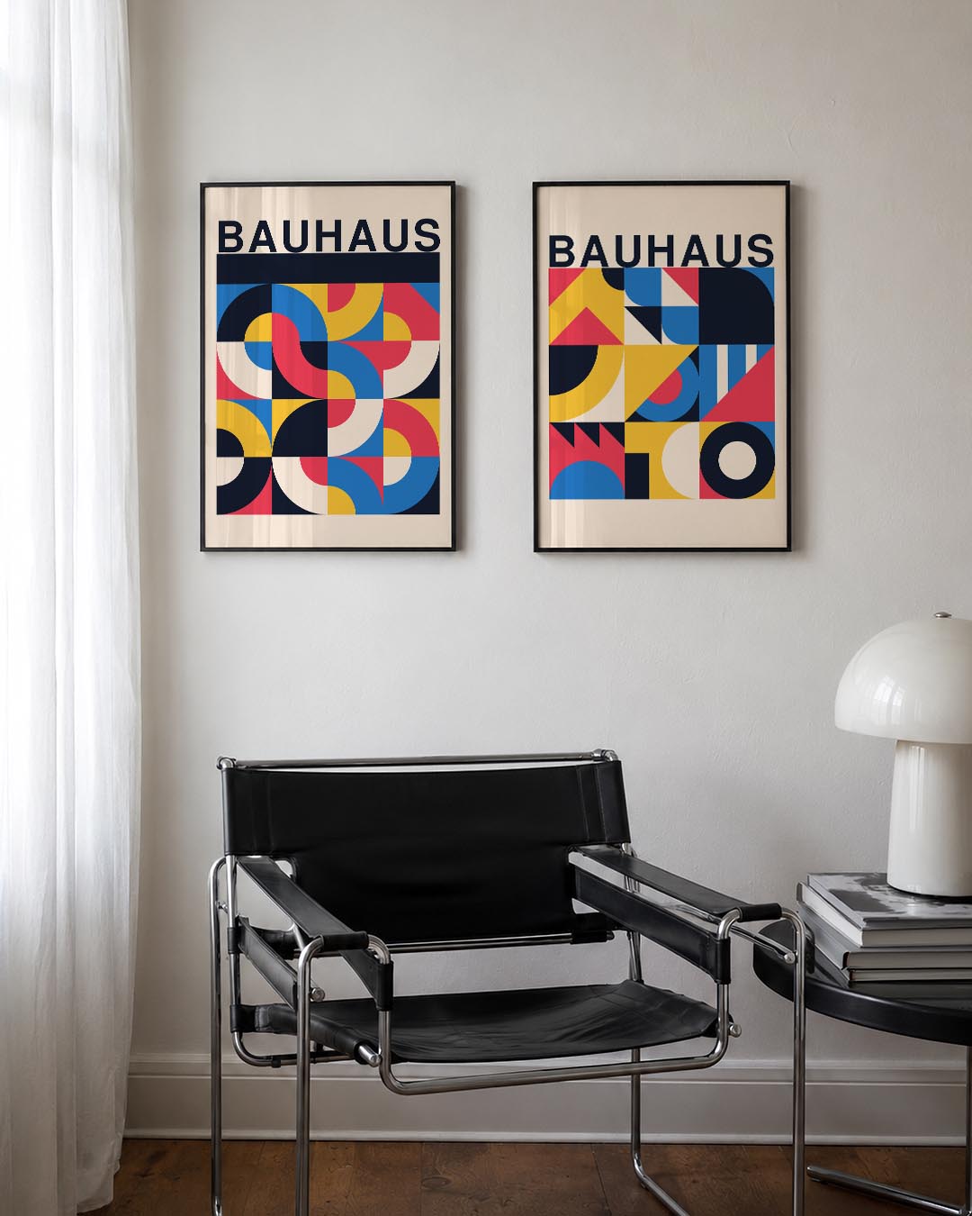 Kleurrijke vormenmix Posterset