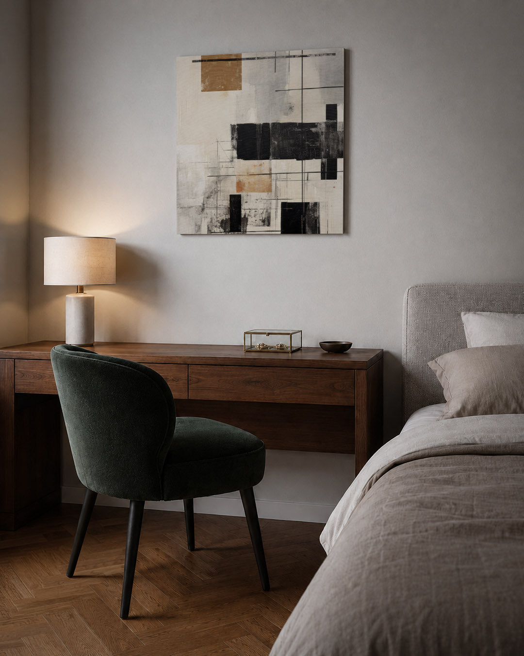 Geometrische lijnen compositie Kunstwerk