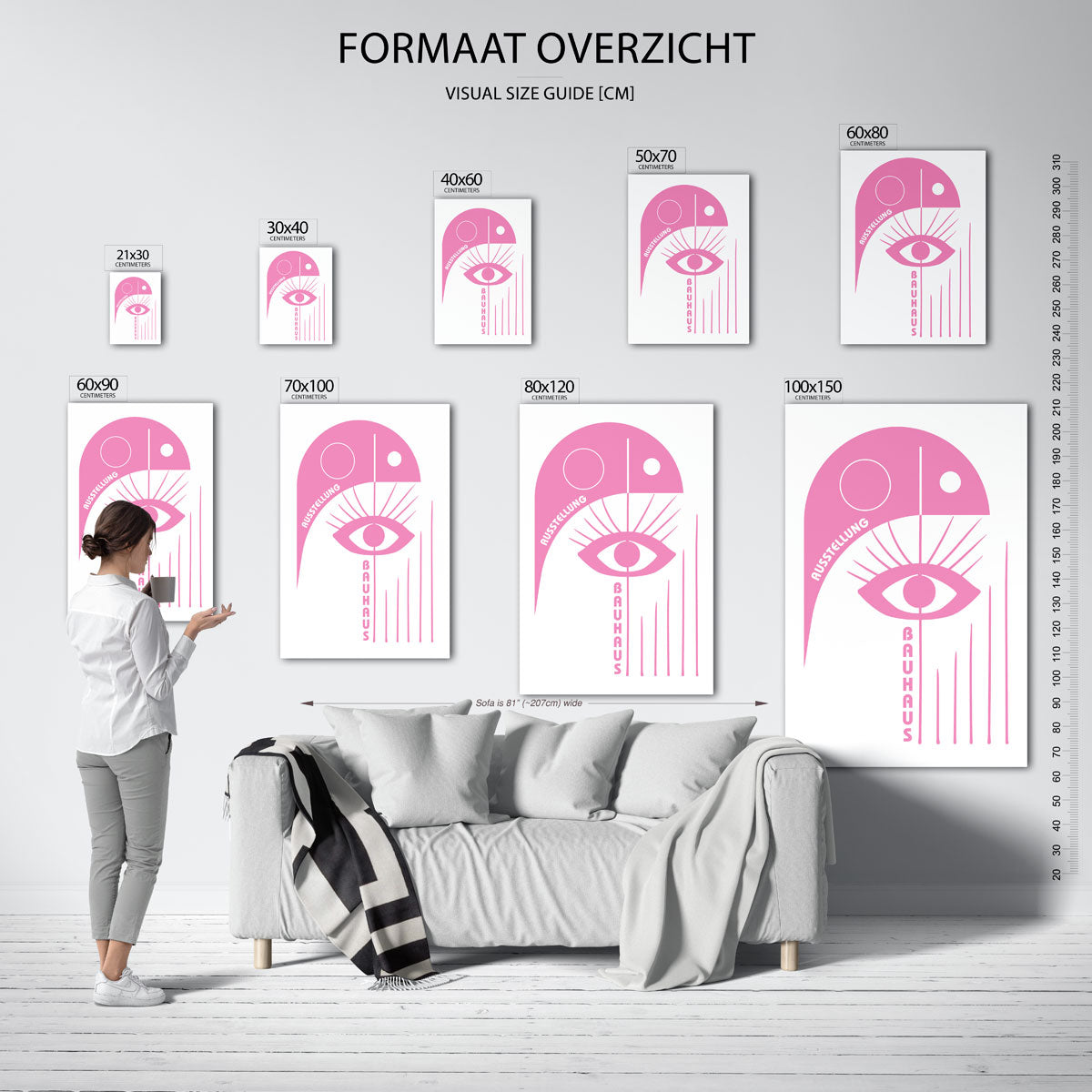 Oog en lijnen Poster