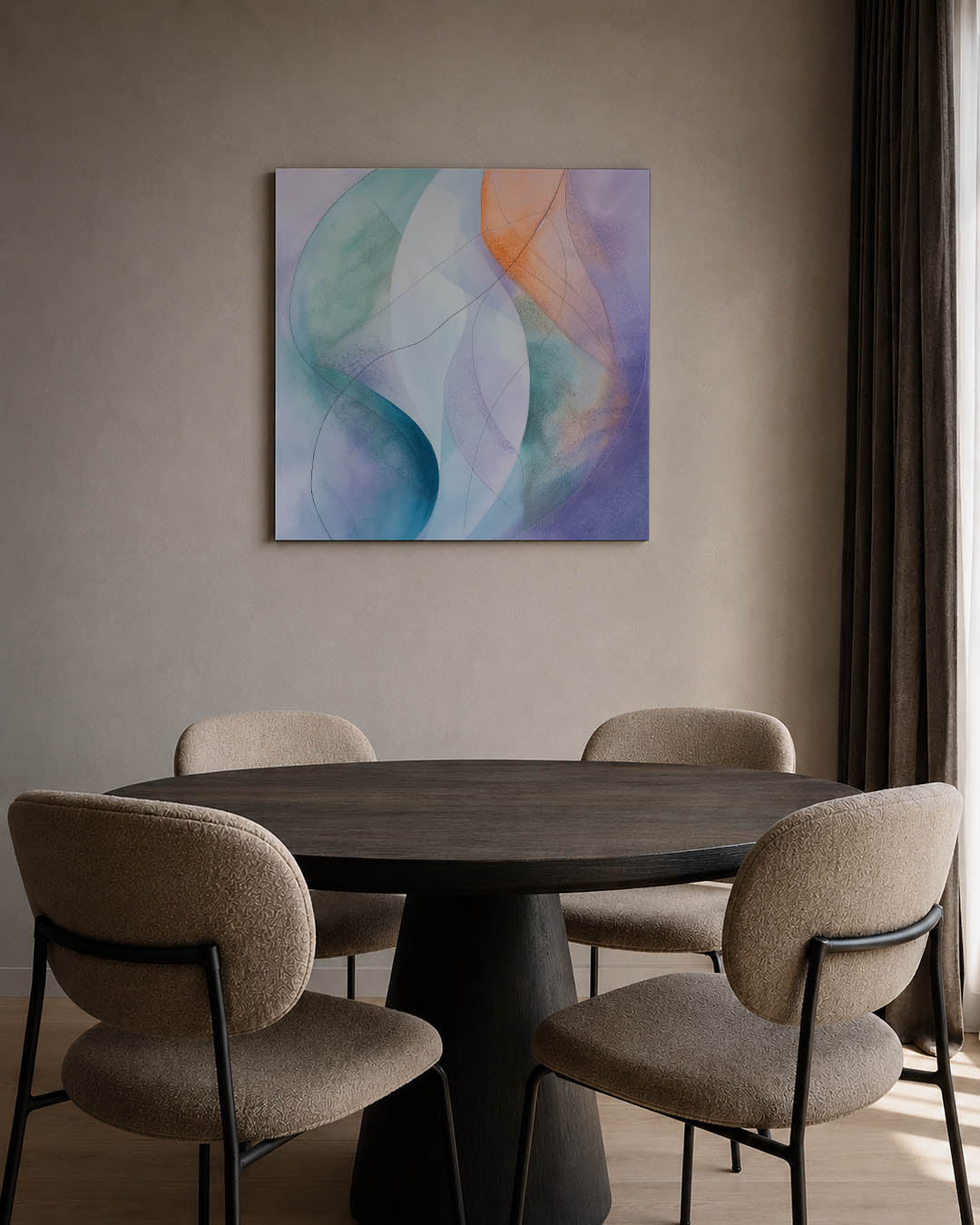Vloeiende kleuren Kunstwerk