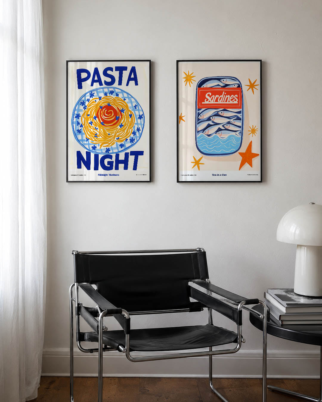 Kleurrijke pastaschotel Posterset
