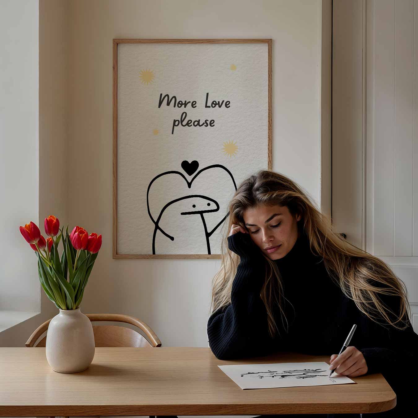 More Love Please Poster-WallArtistic