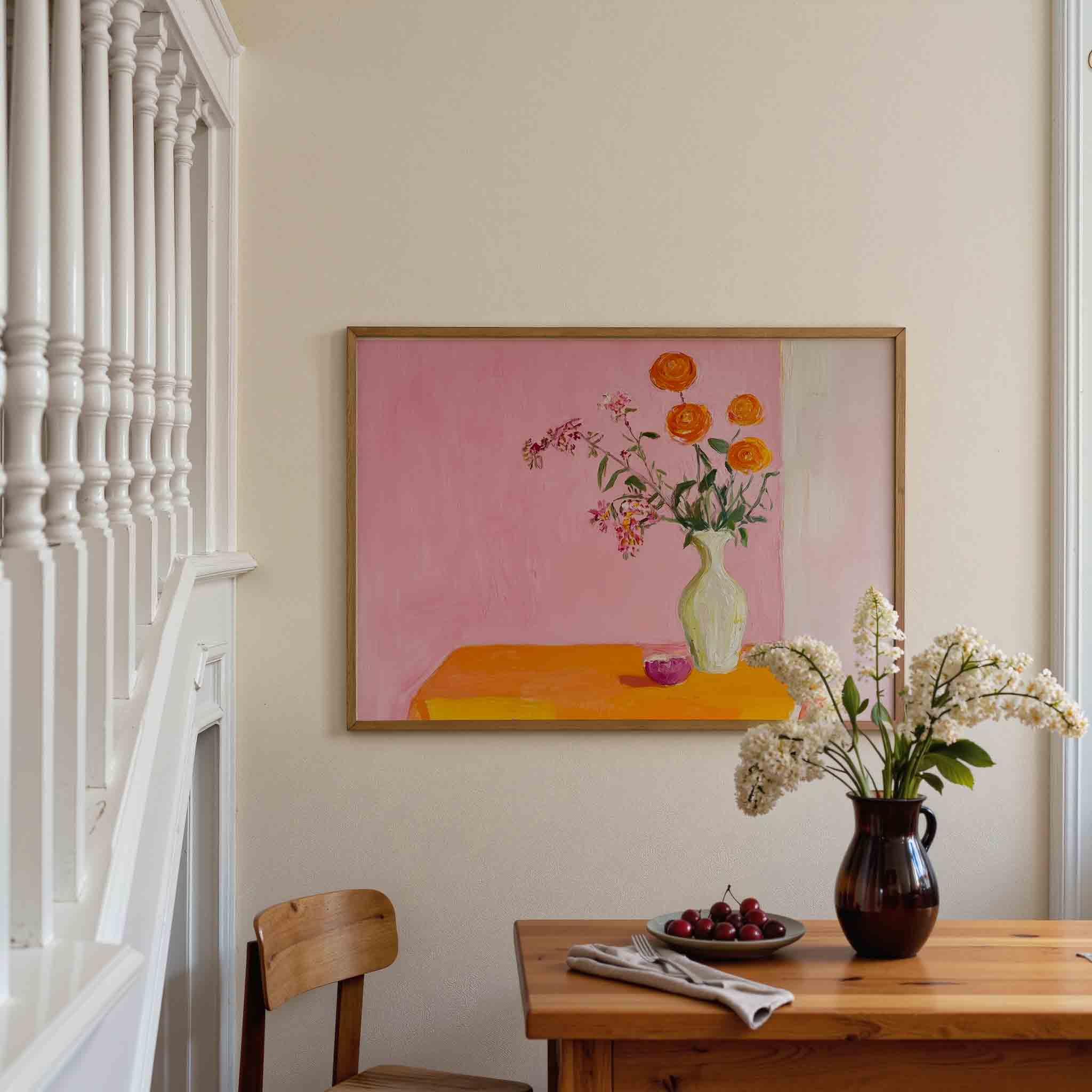 Bloemen in vaas Poster