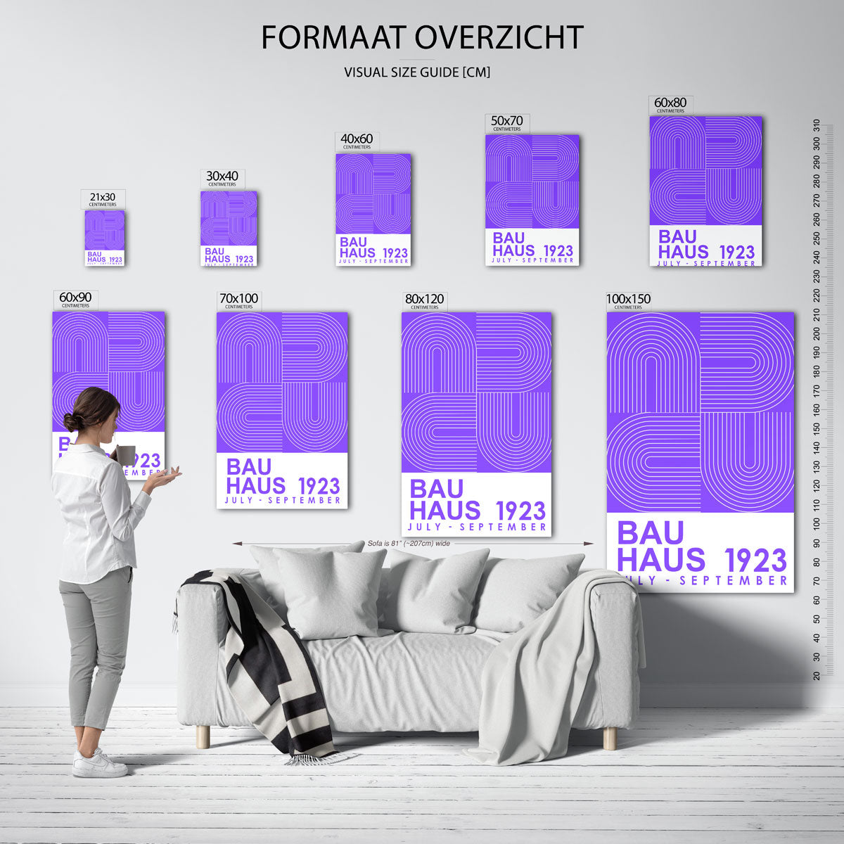Lijnen en vlakkenspel Poster