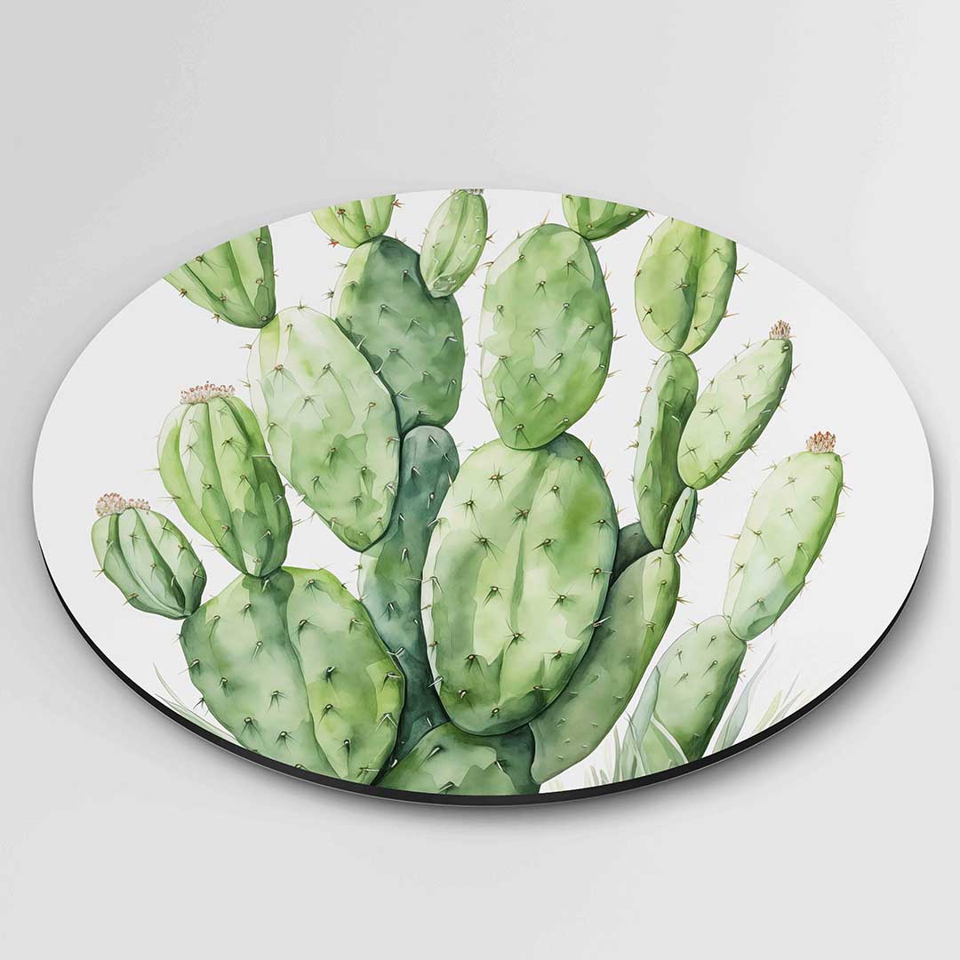 Groene cactus Muurcirkel