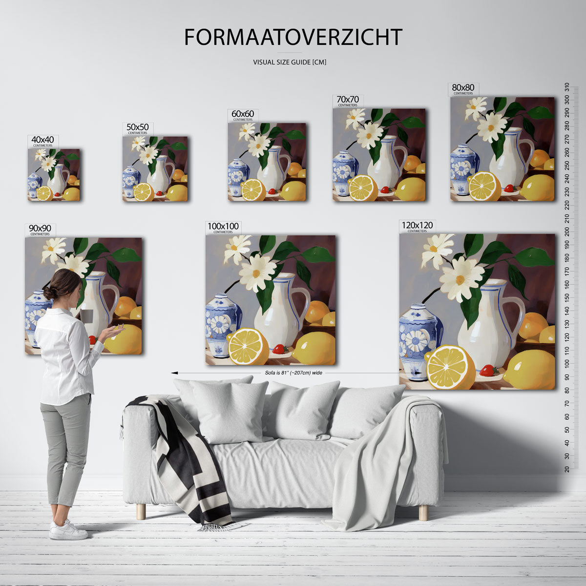 Bloemen en fruit Poster