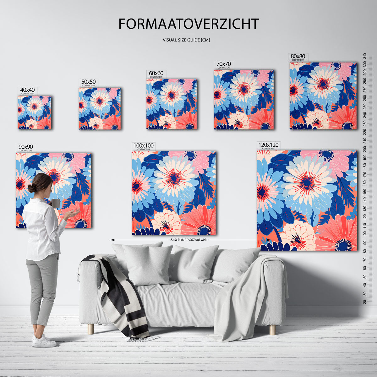 Bloemen en bladeren Poster