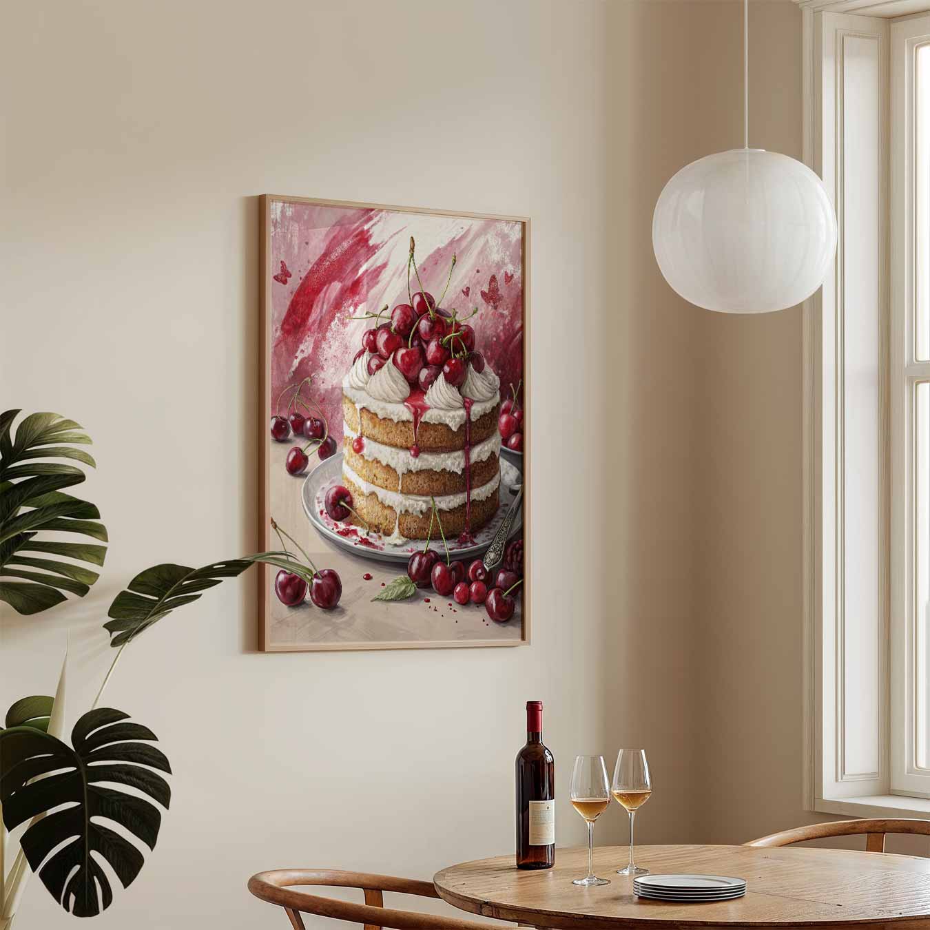 Verrukkelijke Kersen Taart Poster-WallArtistic