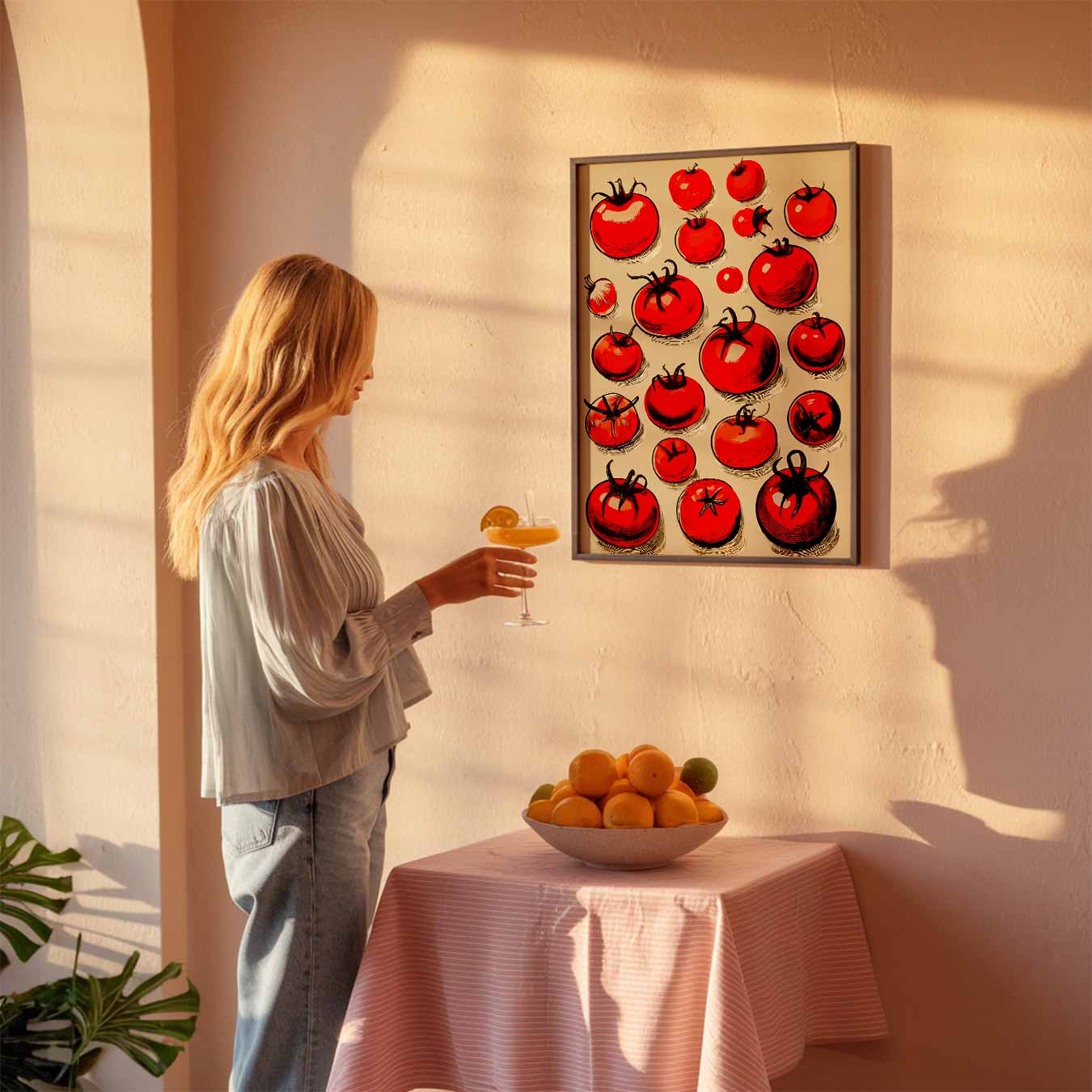 Sfeervolle Tomaten Illustratie Poster-WallArtistic
