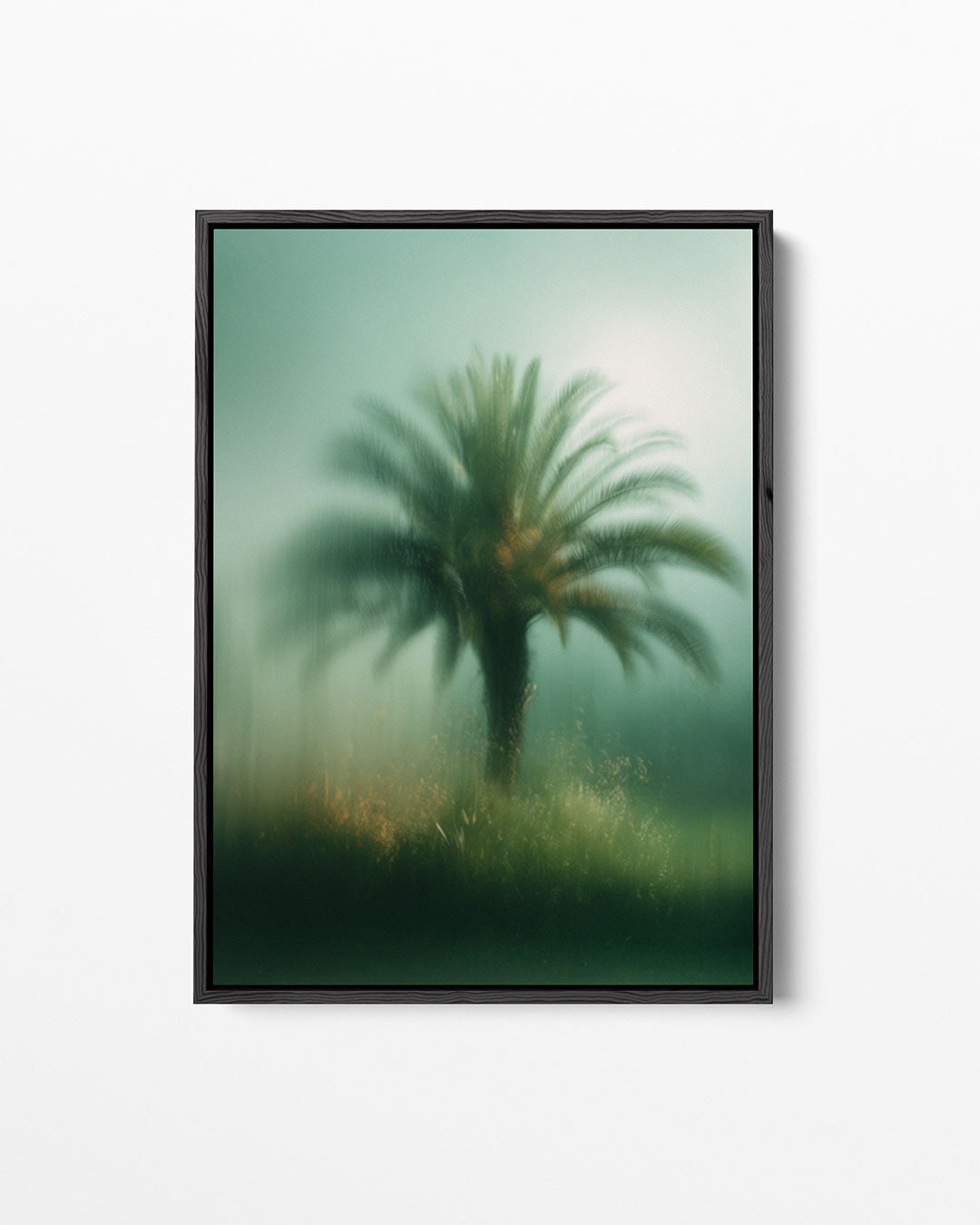 Vervagende palmboom Kunstwerk