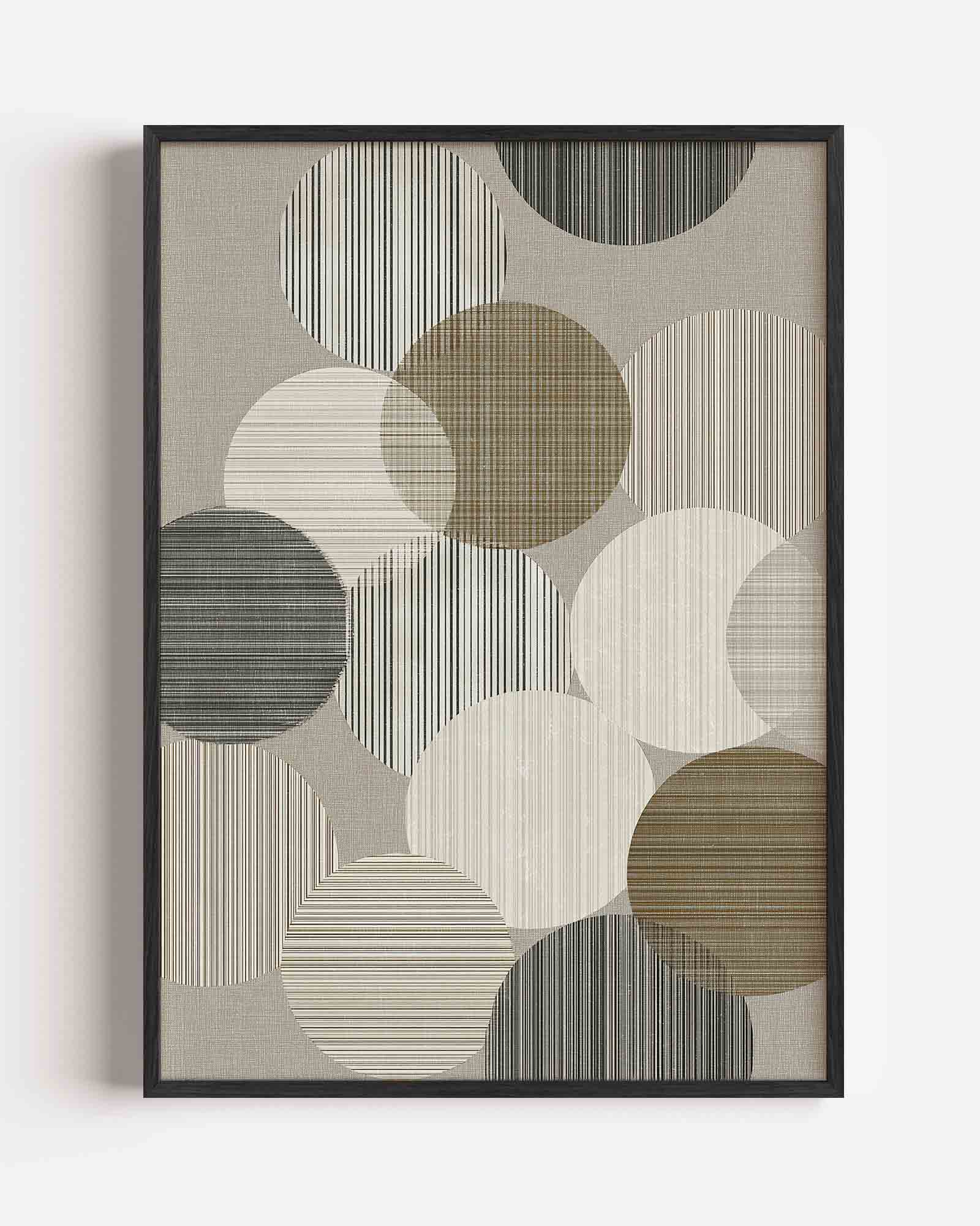 Gestreepte cirkels Poster