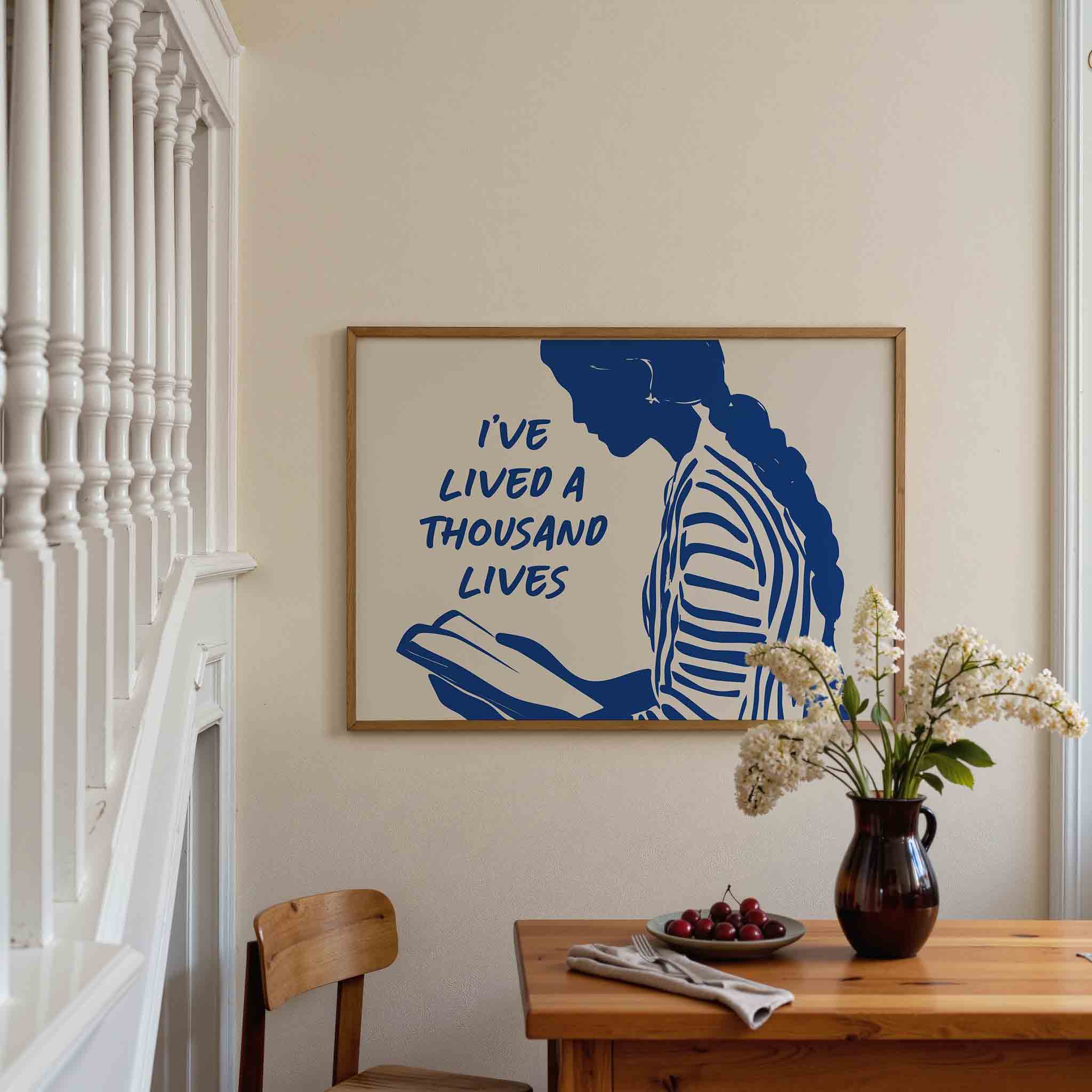 Lezende vrouw Poster