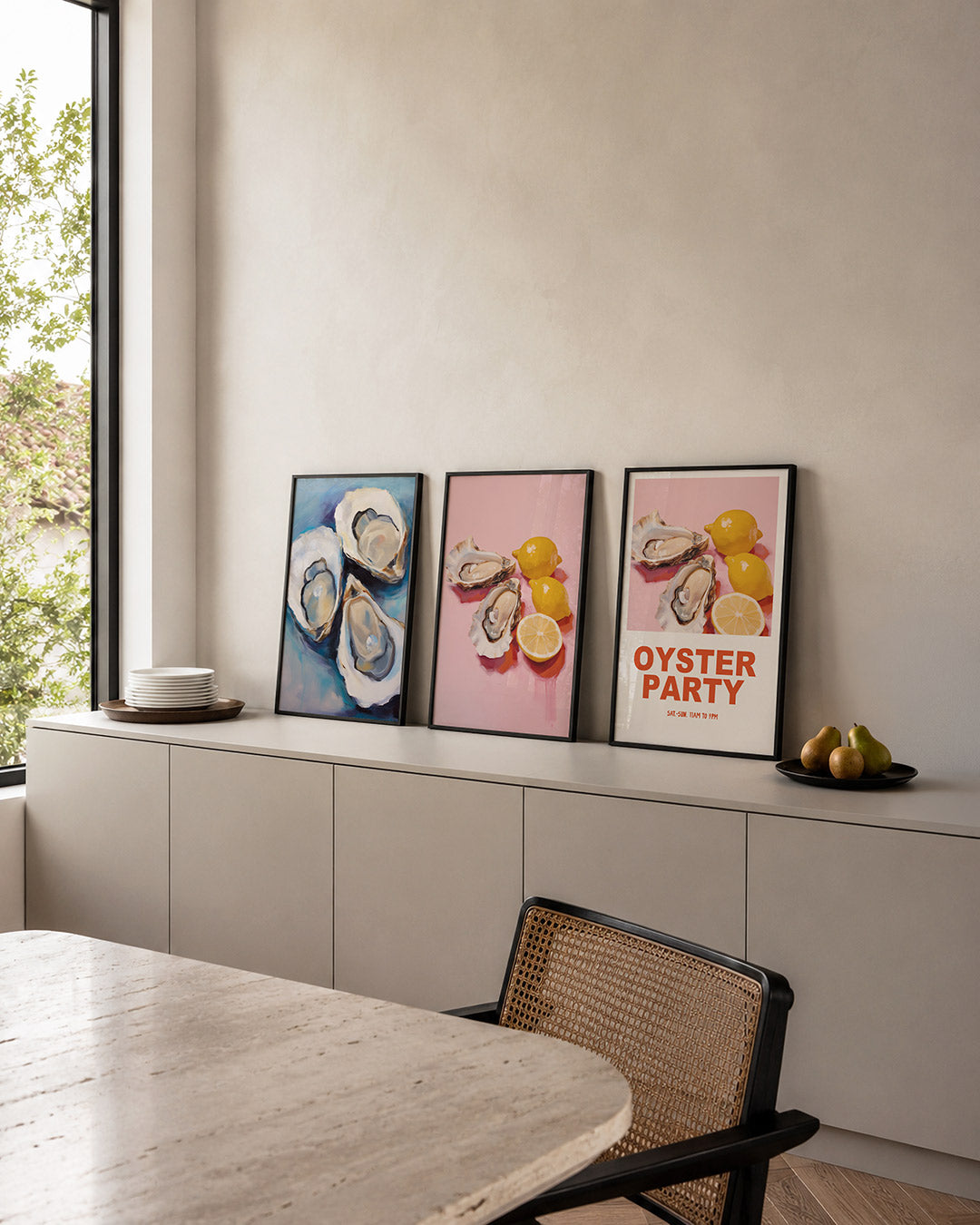 Zee en schelpen Posterset