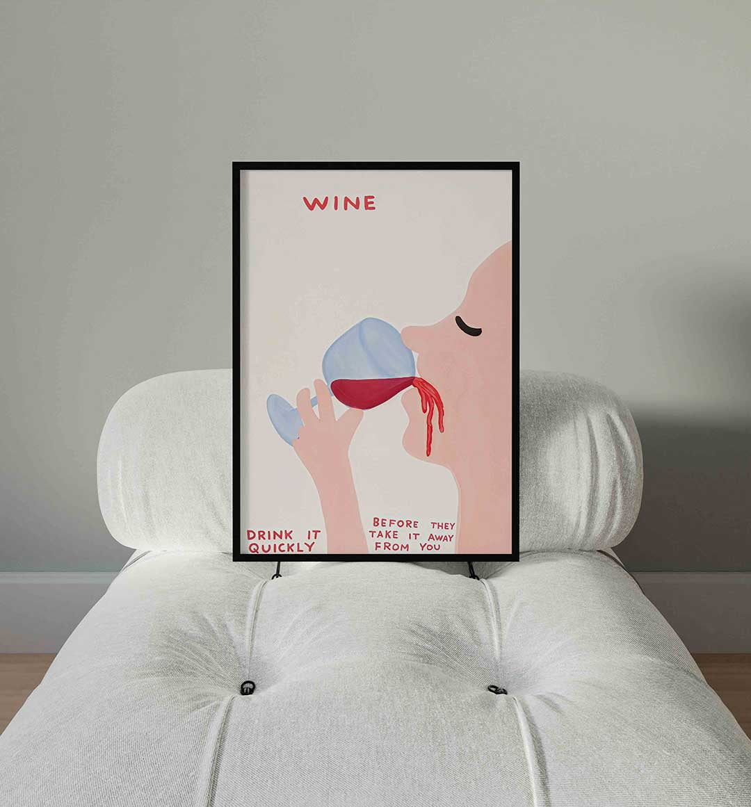 Wijn drinken Poster