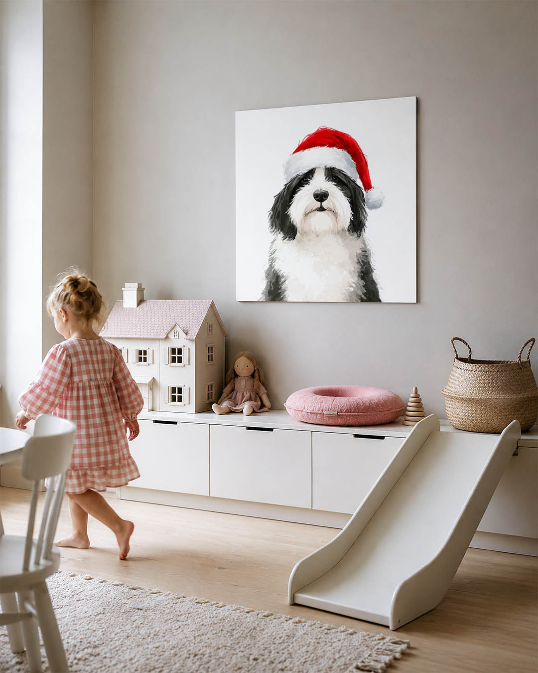 Kersthond portret Kunstwerk