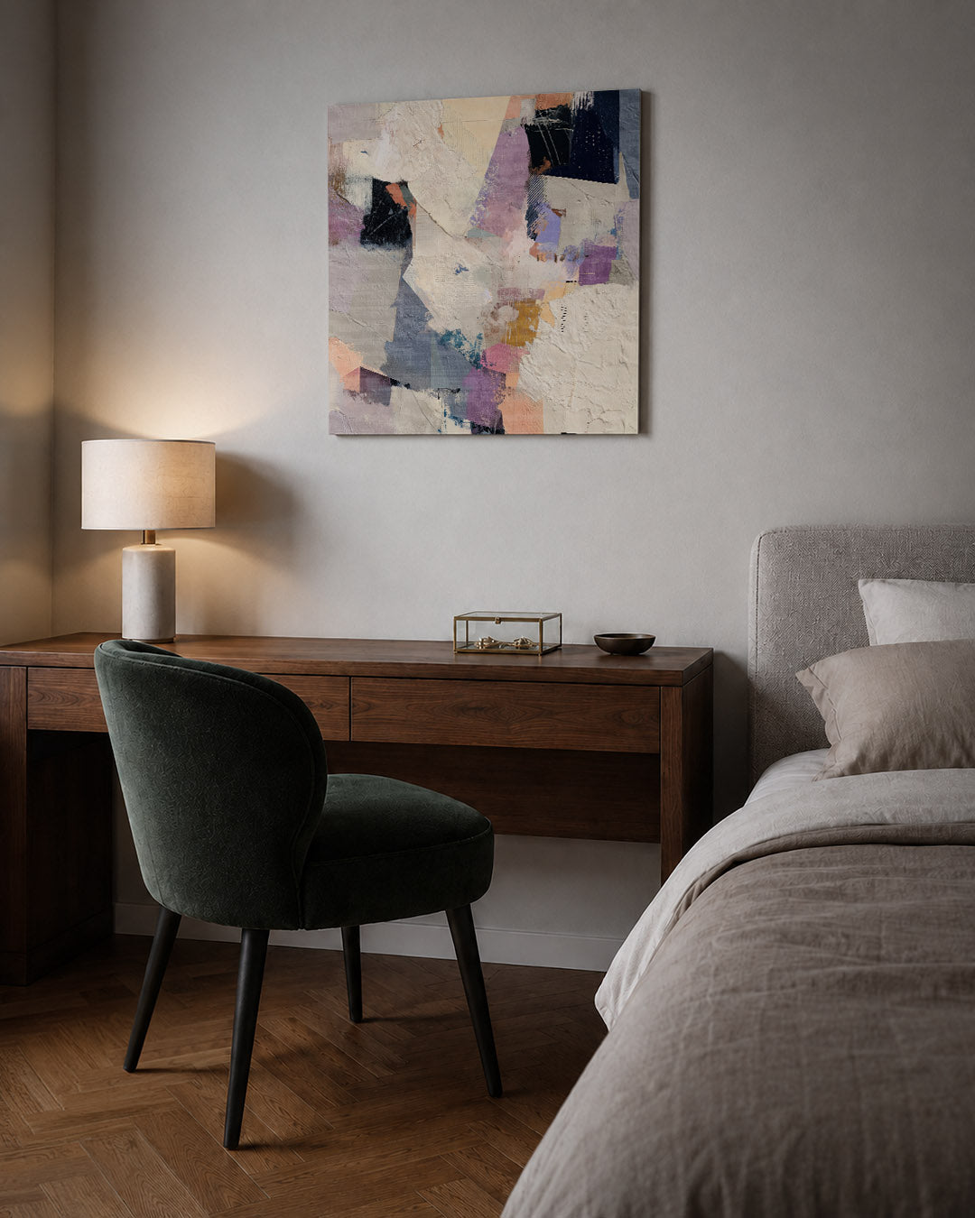 Dynamische kleurencompositie Kunstwerk
