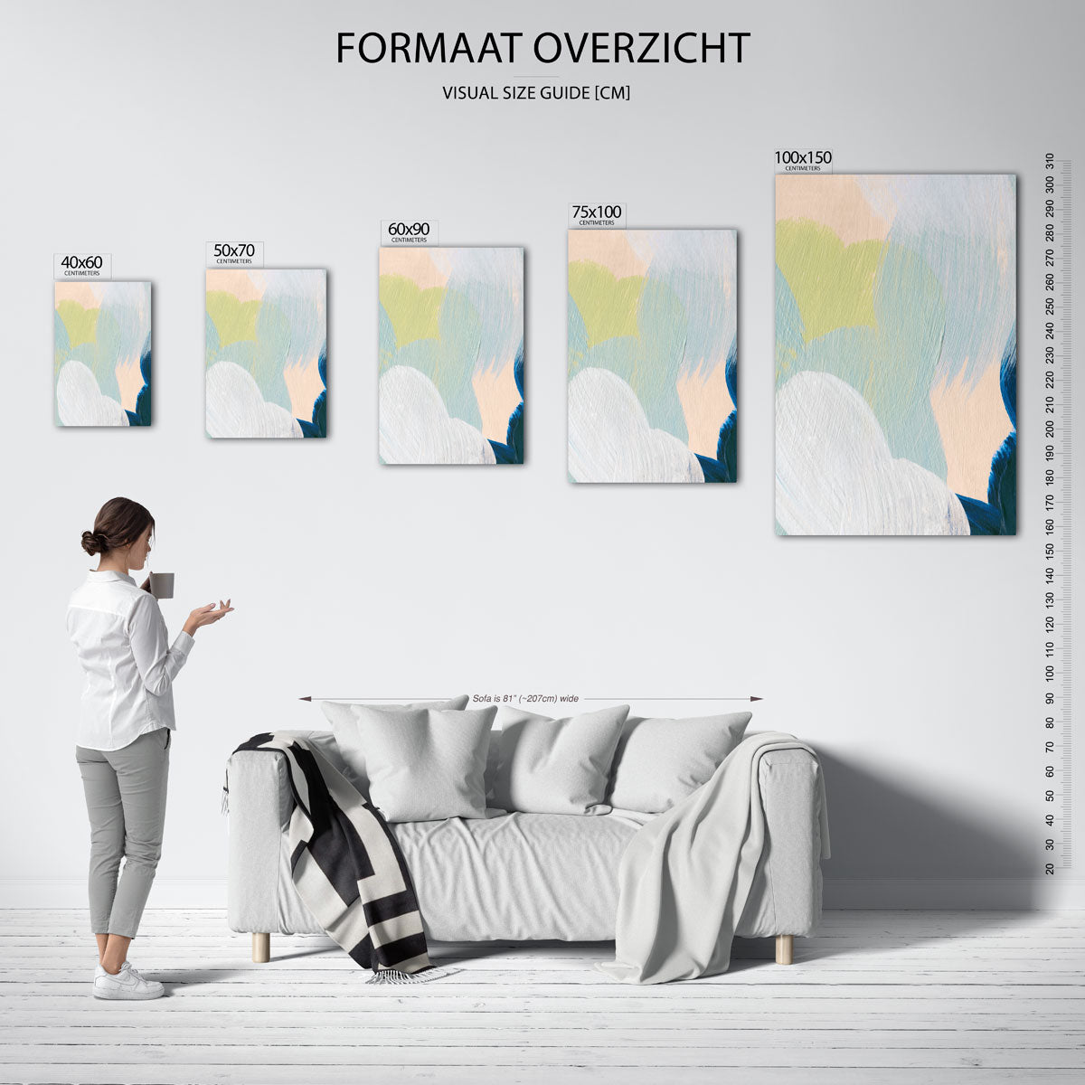 Kleurrijke vegen Kunstwerk