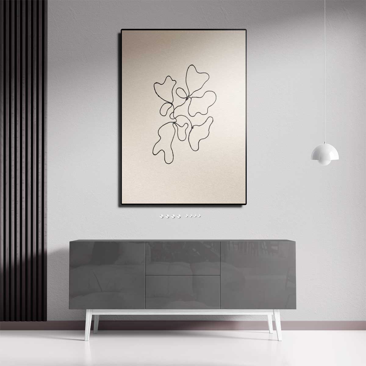 Speelse Lijnvormen Wandkunst Kunstwerk-canvas-dibond-plexiglas-wanddecoratie-WallArtistic