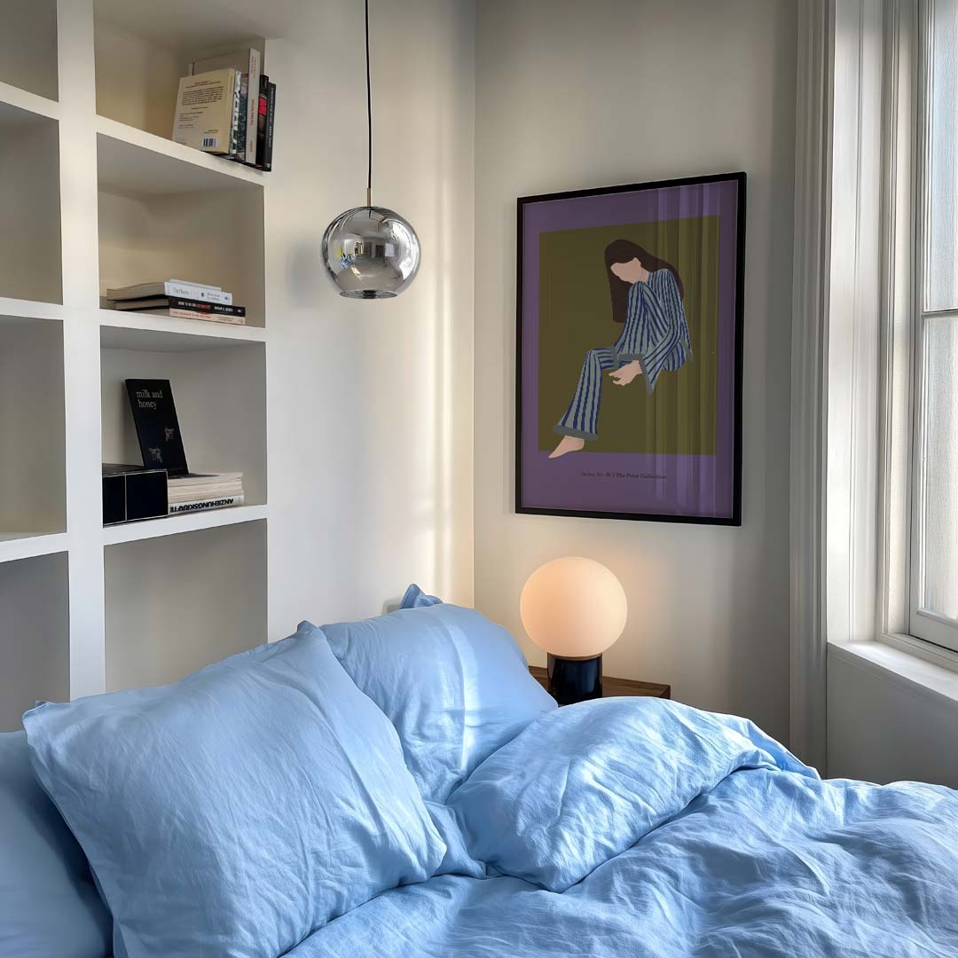 Stijlvolle Gestreepte Loungeposter-WallArtistic