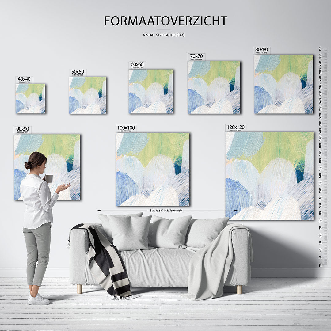 Zachte kleuren compositie Kunstwerk